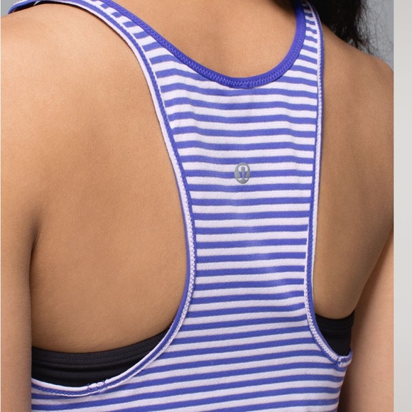 Lululemon athletica Purple Striped Tank Top - Picture 2 of 4